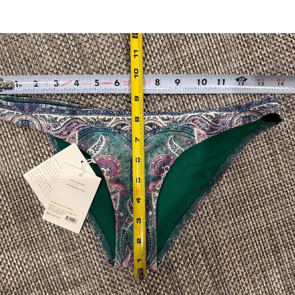 ZIMMERMANN NWT Anneke Paisley Bikini Bottoms Lavendar Teal 4-6 - Picture 6 of 6